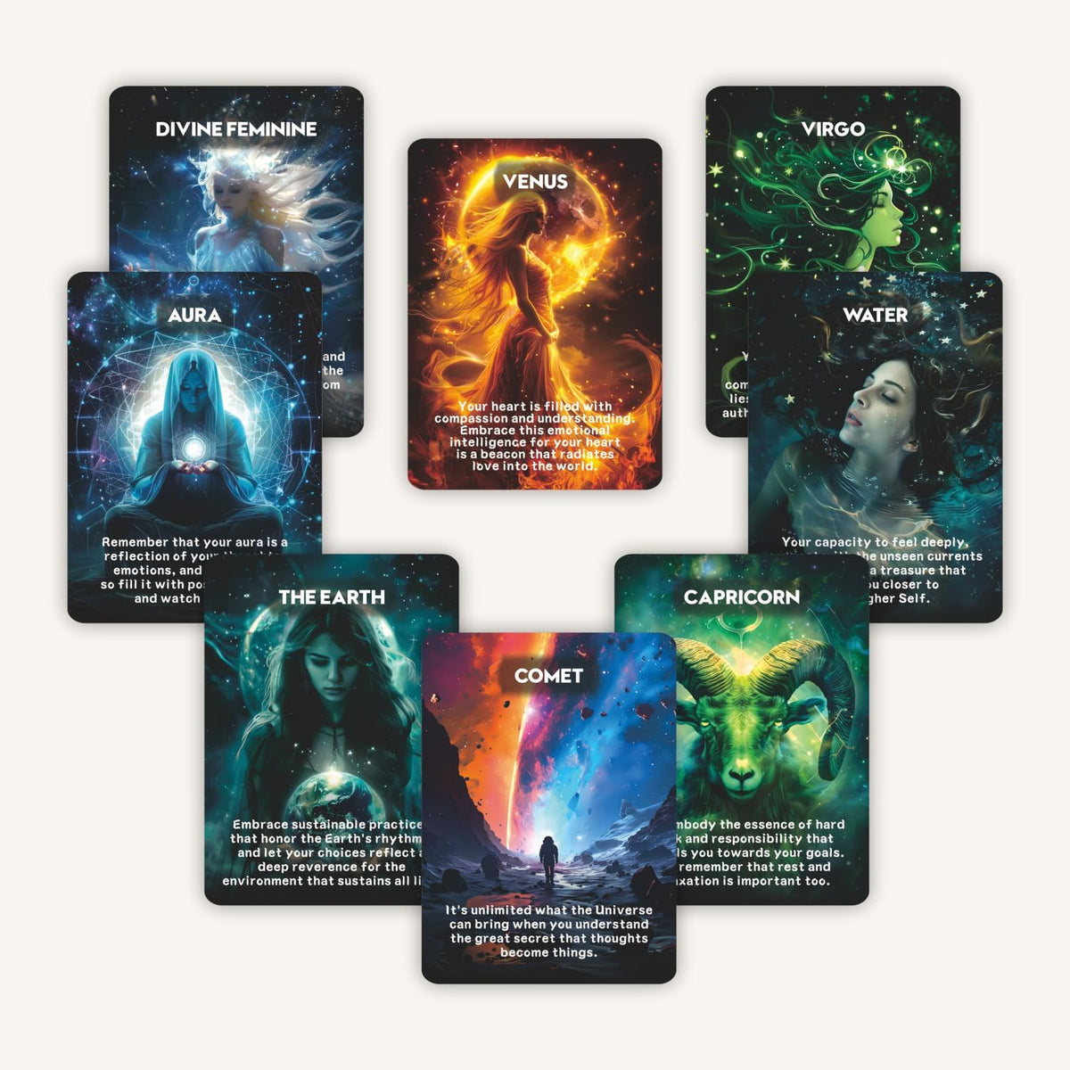 Cosmic Wisdom Oracle Cards, Life Path Universe Spiritual Wisdom Oracle, Universe Manifestation Oracle Deck, Zodiac Manifestation Oracle Cards. Predictions , Astrology and Horoscope Cards(3.42*4.72)