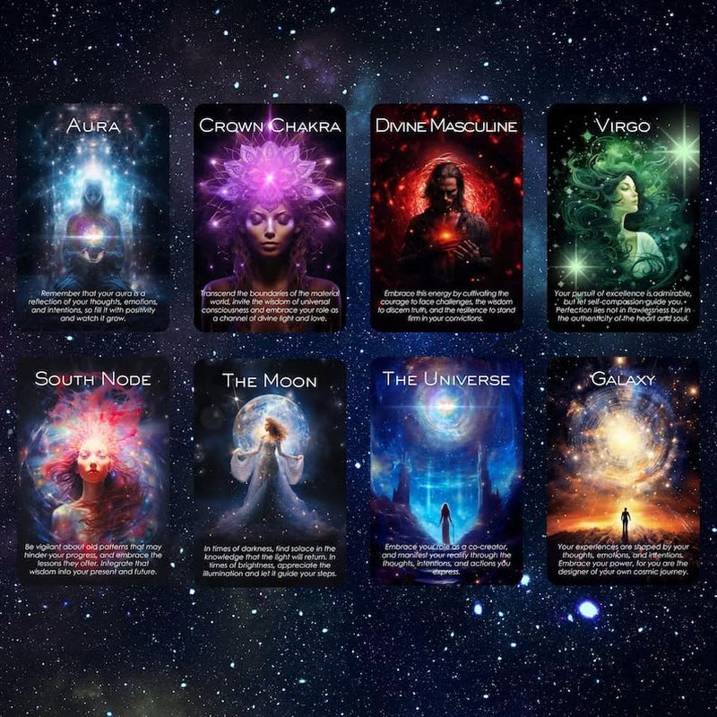 Cosmic Wisdom Oracle Cards, Life Path Universe Spiritual Wisdom Oracle, Universe Manifestation Oracle Deck, Zodiac Manifestation Oracle Cards. Predictions , Astrology and Horoscope Cards(3.42*4.72)