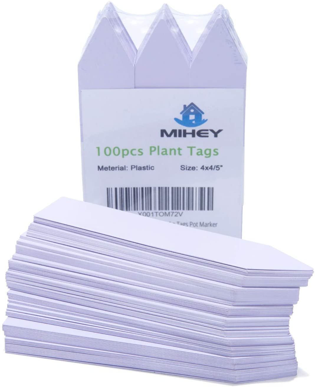 100 Pcs 4 Inch Plastic Nursery Garden Stake Tags