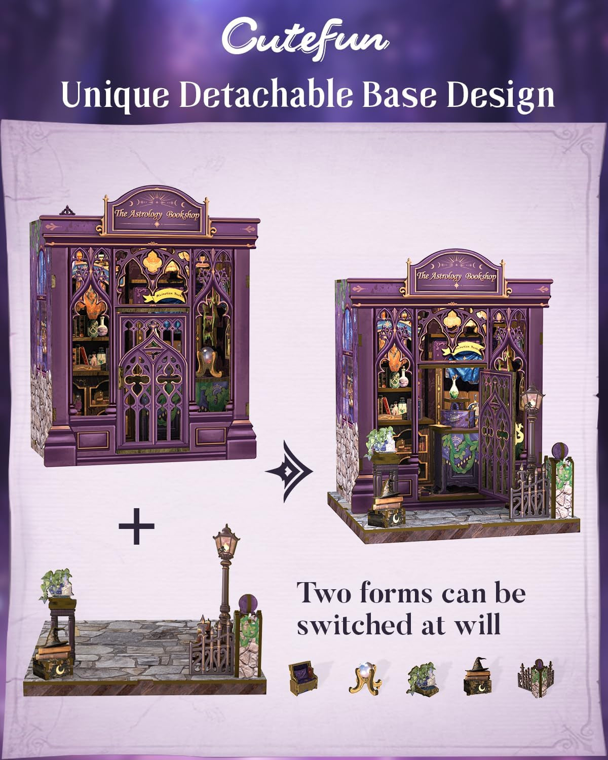 Book Nook Kit - DIY Miniature Dollhouse Kit for Adults and Teens