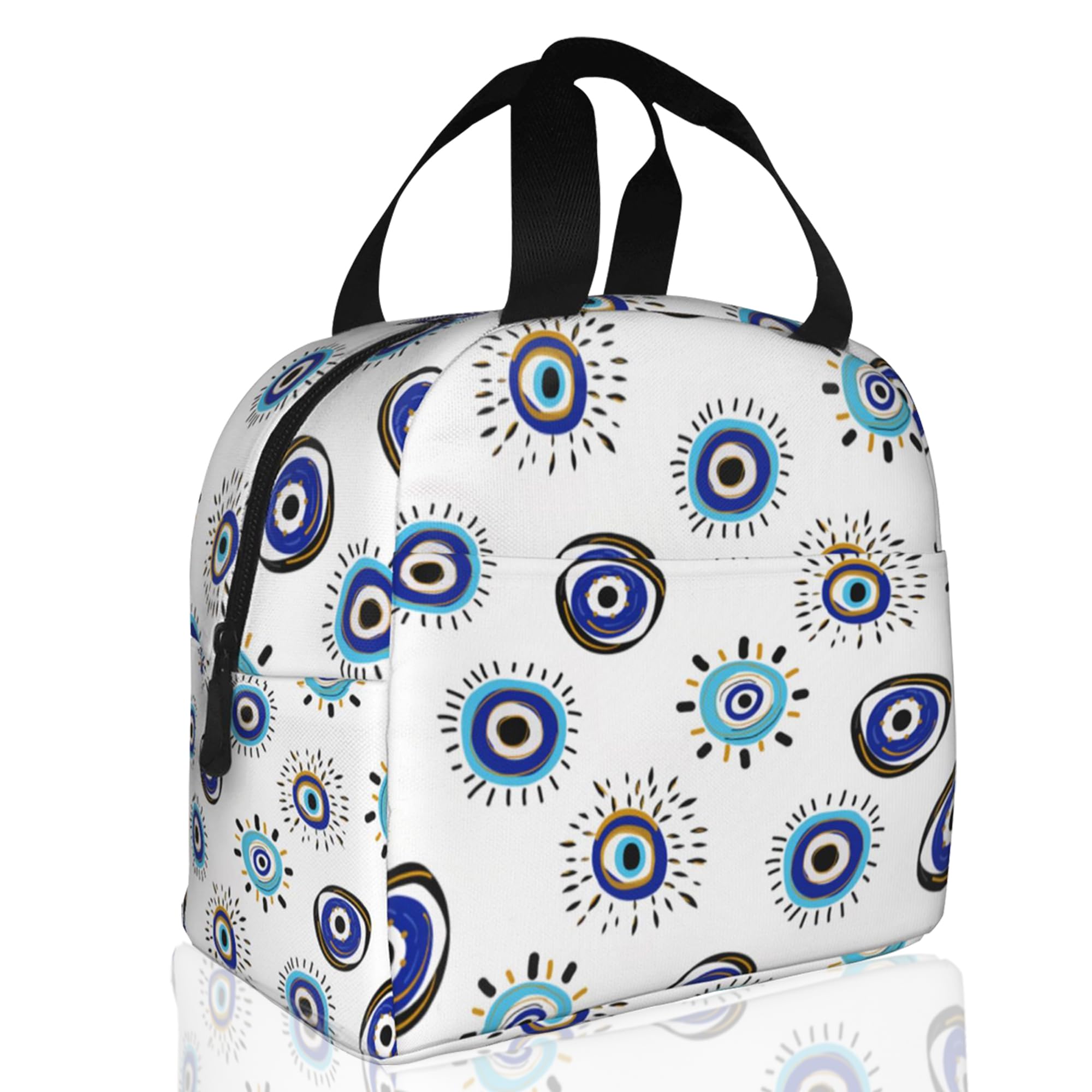 Blue Evil Eye Lunch BoxInsulated Lunch Bag for Girls BoysReusable Lunch Box for Kids Adults School Student Work Picnic Travel