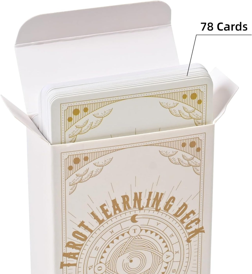 78 Clear Text Pattern Tarot Cards, Classic Tarot Learning Deck