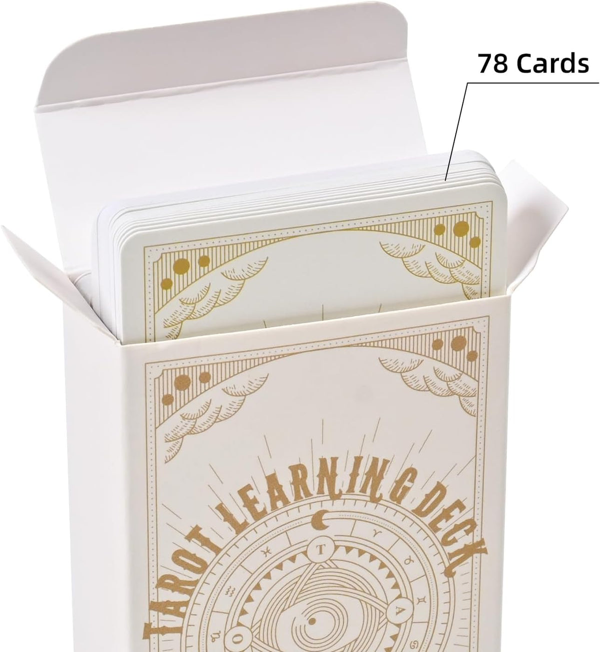 78 Clear Text Pattern Tarot Cards, Classic Tarot Learning Deck