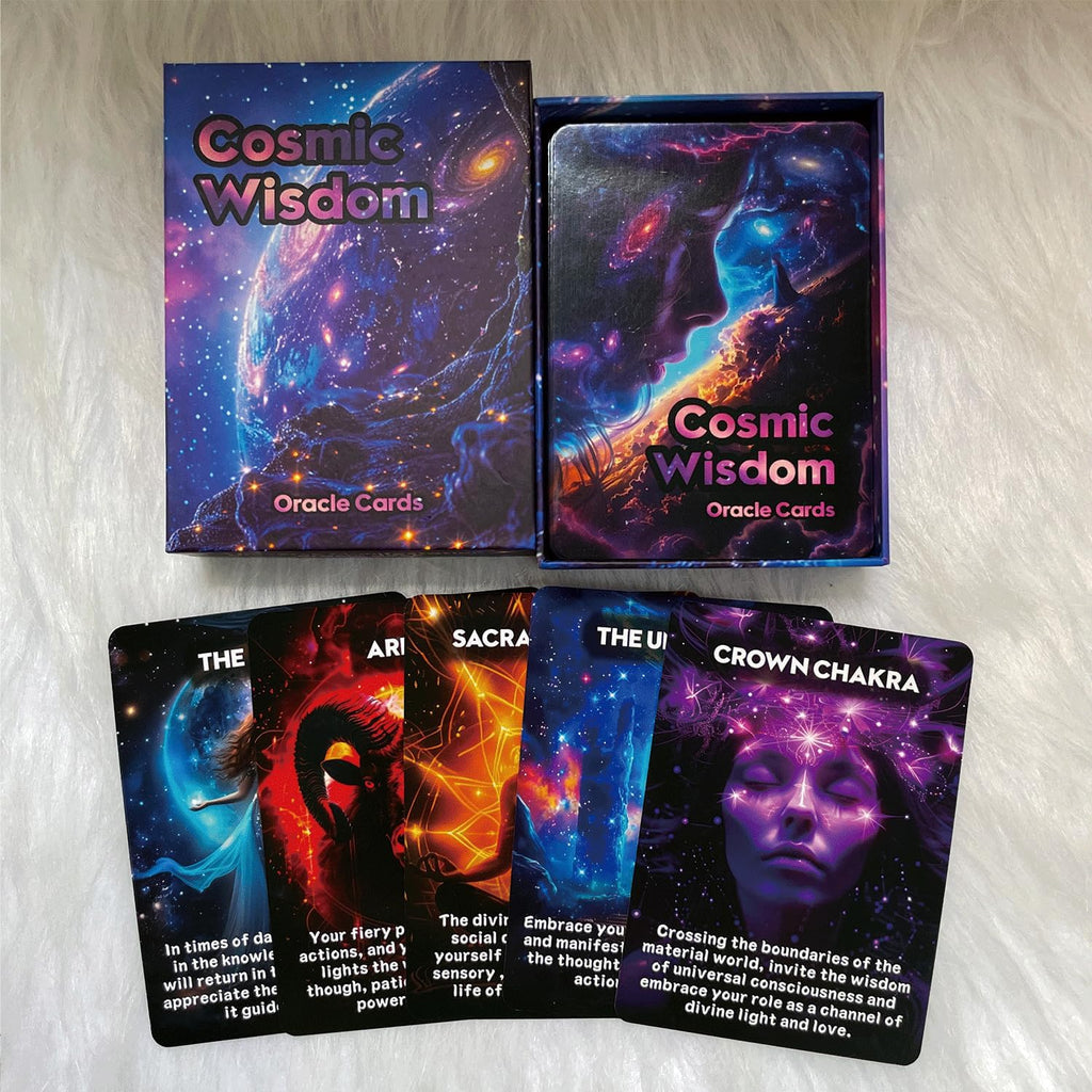 Cosmic Wisdom Oracle Cards, Life Path Universe Spiritual Wisdom Oracle, Universe Manifestation Oracle Deck, Zodiac Manifestation Oracle Cards. Predictions , Astrology and Horoscope Cards(3.42*4.72)