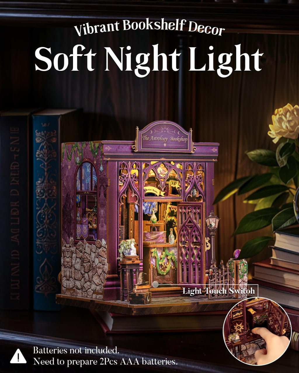 Book Nook Kit - DIY Miniature Dollhouse Kit for Adults and Teens