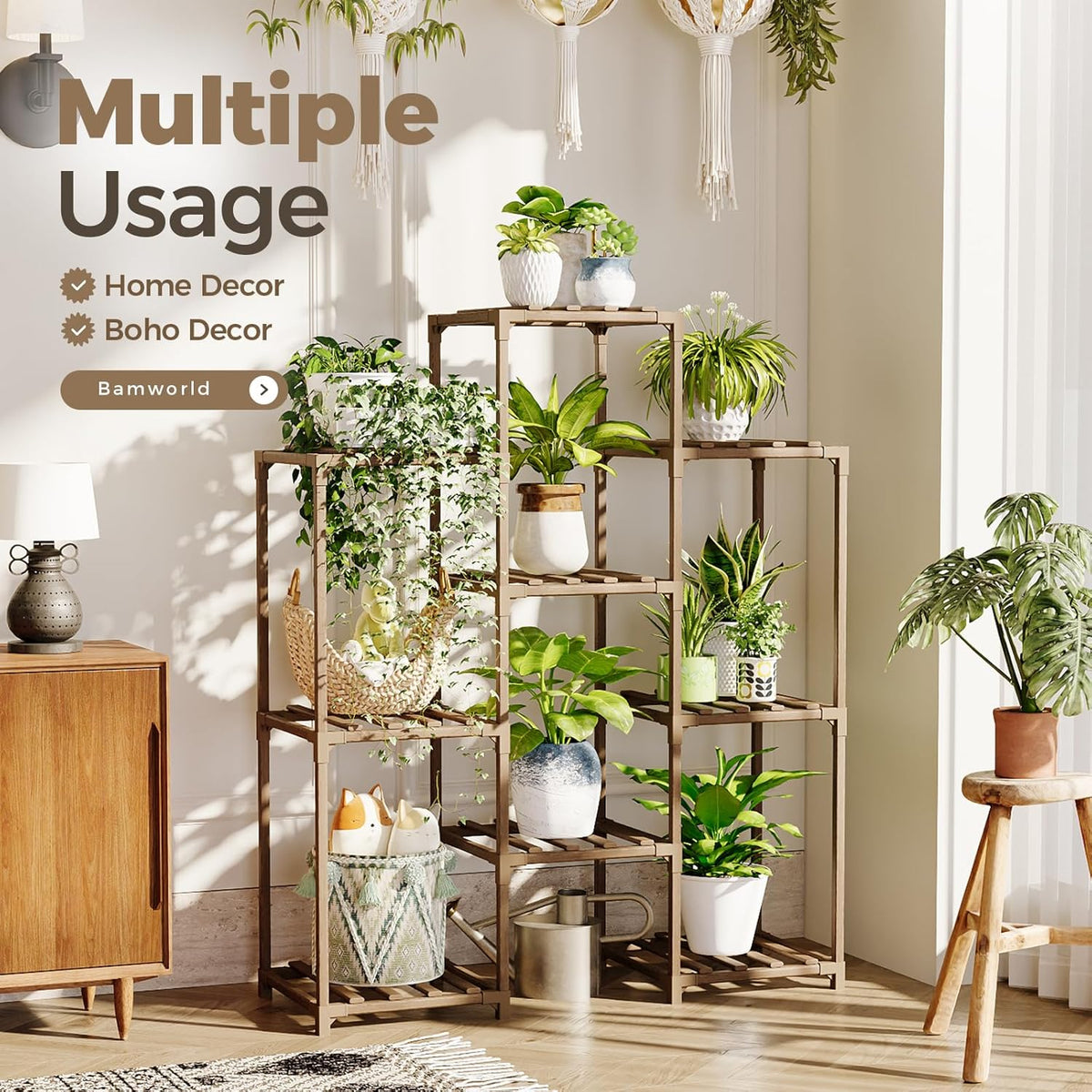 Plant Stand Indoor Plants Shelf Outdoor Wood Plant Rack
