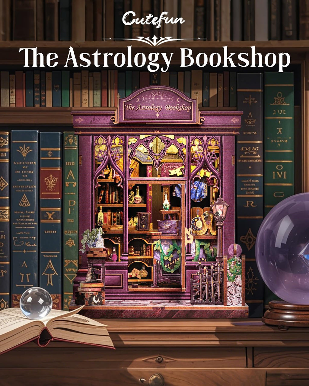 Book Nook Kit - DIY Miniature Dollhouse Kit for Adults and Teens
