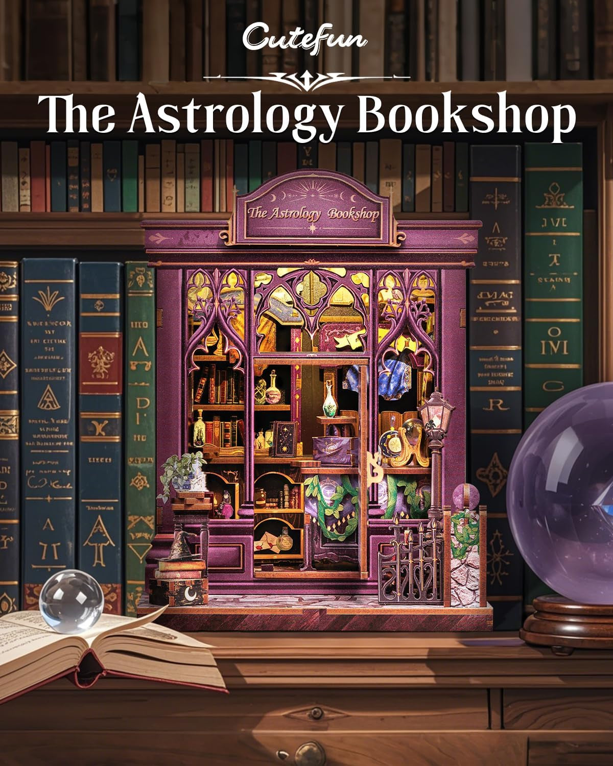 Book Nook Kit - DIY Miniature Dollhouse Kit for Adults and Teens