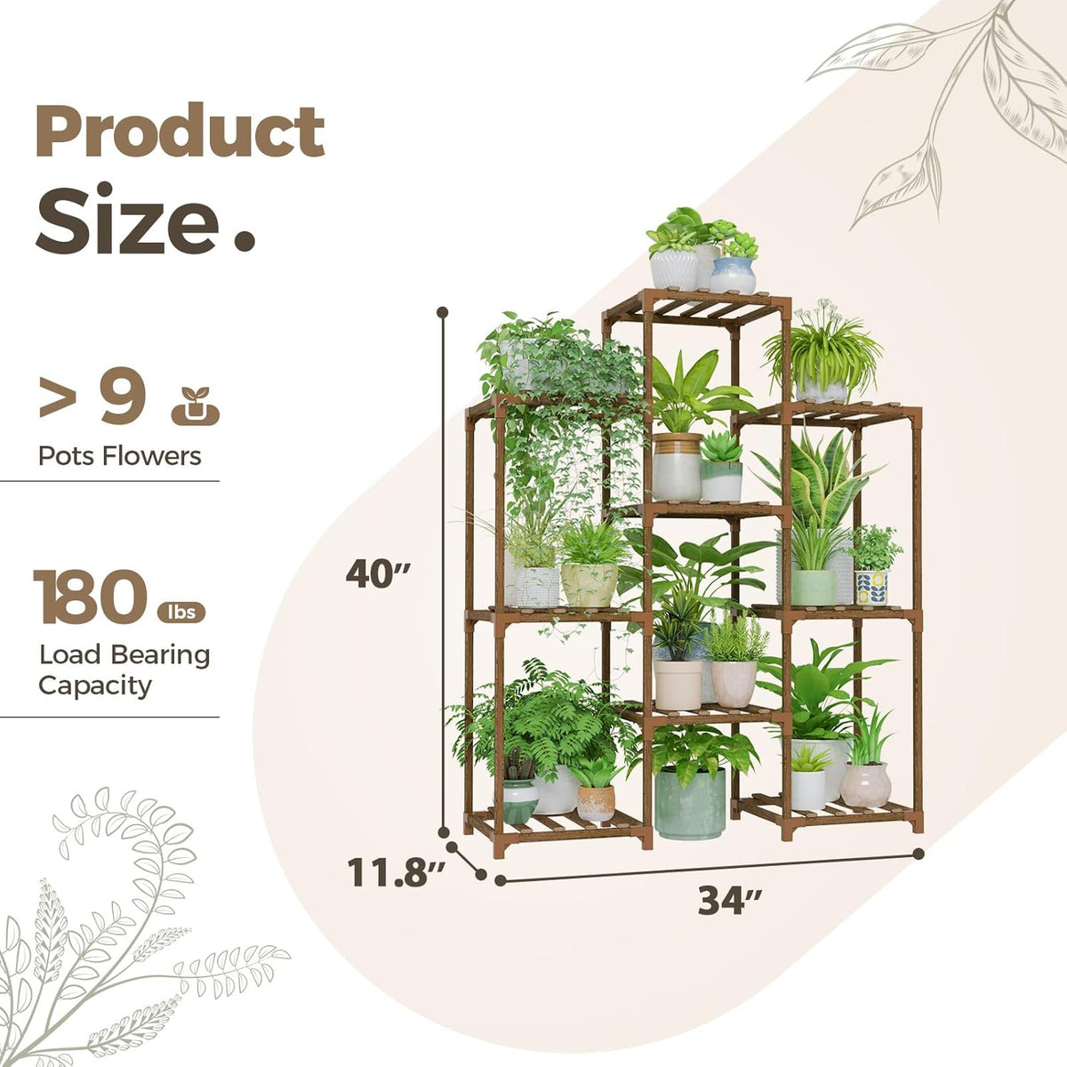 Plant Stand Indoor Plants Shelf Outdoor Wood Plant Rack