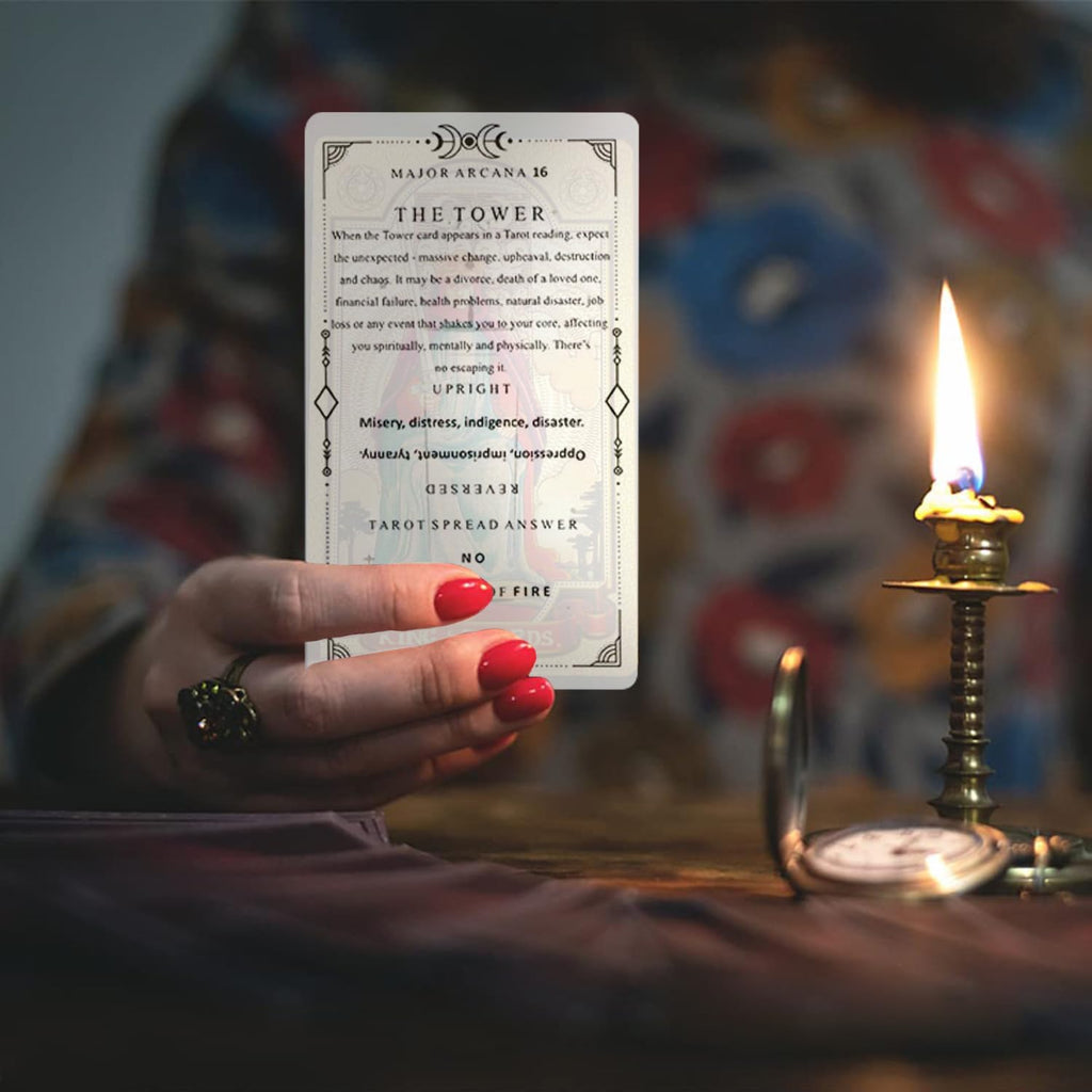 78 Clear Text Pattern Tarot Cards, Classic Tarot Learning Deck
