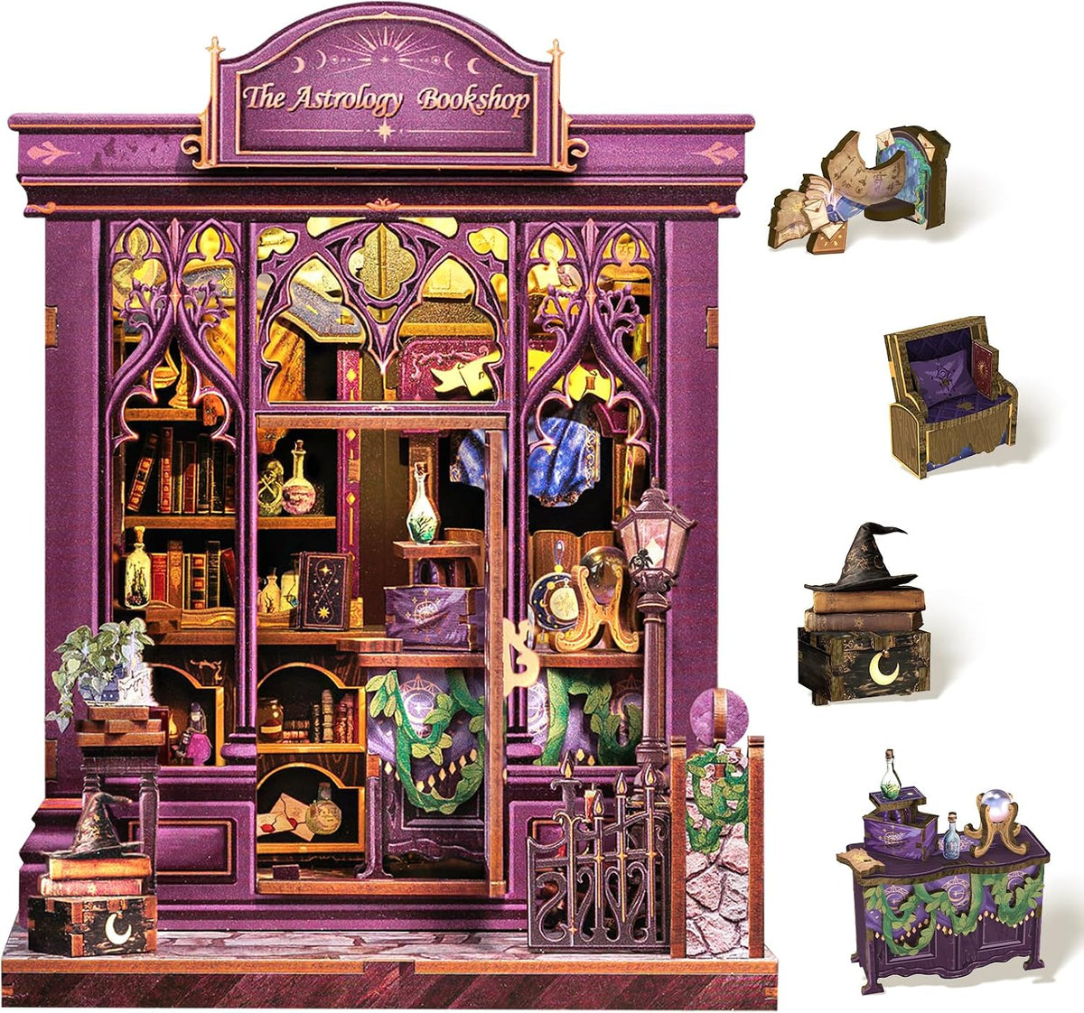 Book Nook Kit - DIY Miniature Dollhouse Kit for Adults and Teens