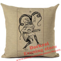 Witchcraft Tarot Style Cushion Cover Astrology Divination Pattern Sofa Throw Pillows Living Room Decorative Pillowcase 45*45Cm