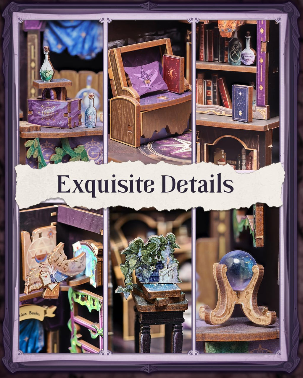 Book Nook Kit - DIY Miniature Dollhouse Kit for Adults and Teens
