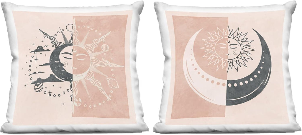 | Boho Two Tone Moon Sun, 18 X 18 Each